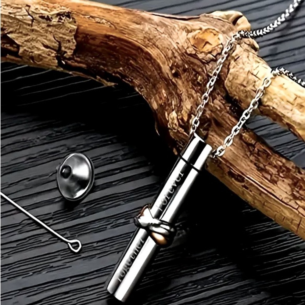 Infinite Cylindrical Cremation Necklace - New
